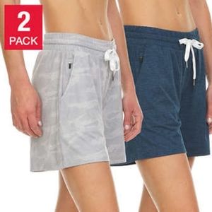 2-Pack Pacific Trail Women's Cozy Short sz S Teal and Grey Pockets Super Soft